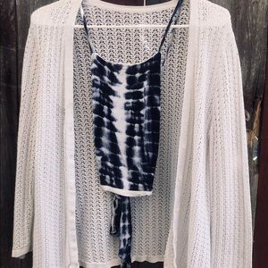 Crochet white cardigan